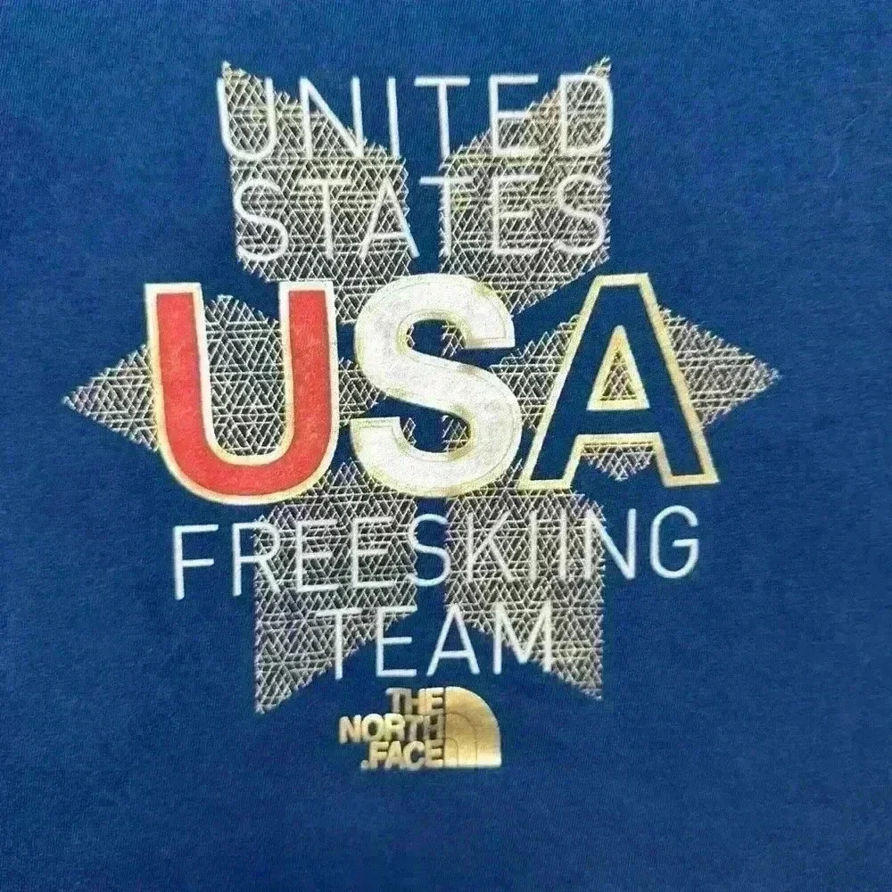 The North Face T-Shirt Blue & Red / S / USA Freeskiing Team - Picture 3 of 15